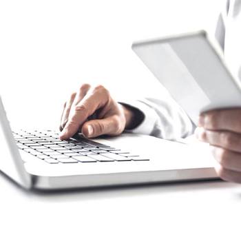 using a tablet and laptop at the same time