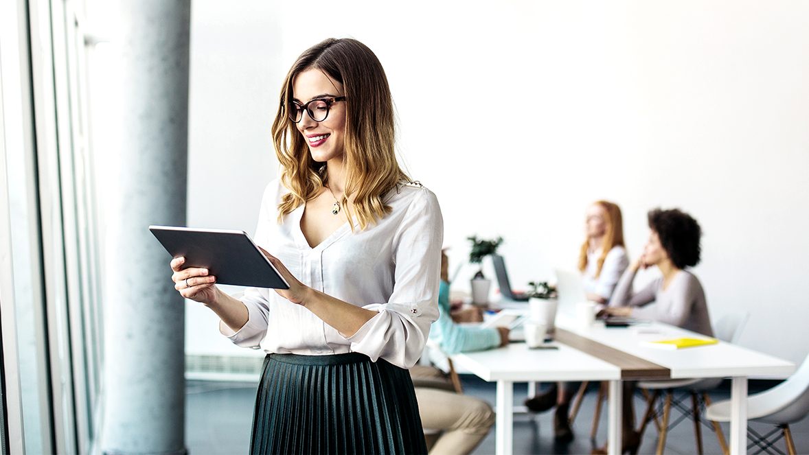 woman with a tablet woman with a tablet